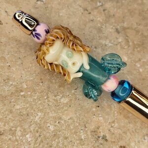 Beaded pen   (( Mermaid beaded pen rose gold color)